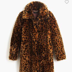 J.CREW Collection Leopard Print Collared Lined Coat XXXS/XXS/XS Pockets